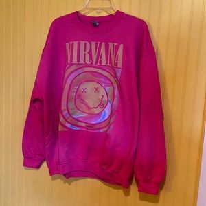 Hot Pink Nirvana sweatshirt